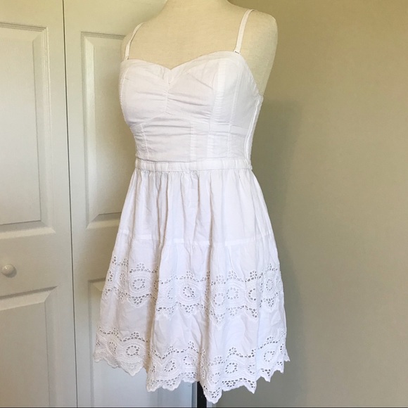 White Eyelet Corset Dress | Poshmark